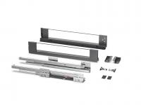 Ящик Slim Glass стеклянный 84*350 мм графит, Nuovo, 05B.01.018
