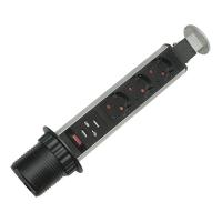 Блок розеток вертик. 3 розетки+2 USB D=60мм 10434