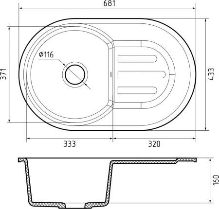 Мойка SMART 685 L , цвет 685 L белый (без сифона)