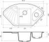 Мойка CORNER 1040E , цвет C-1040E иней