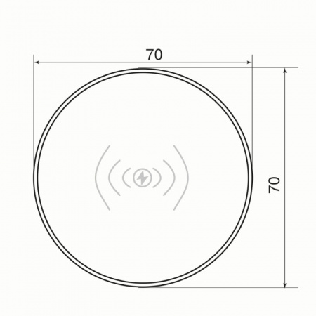 Беспроводная зарядка, круглая, белый SBT-RCH-10