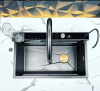 Мойка LUXE 750х450х230 KROME Black (2 коробки)